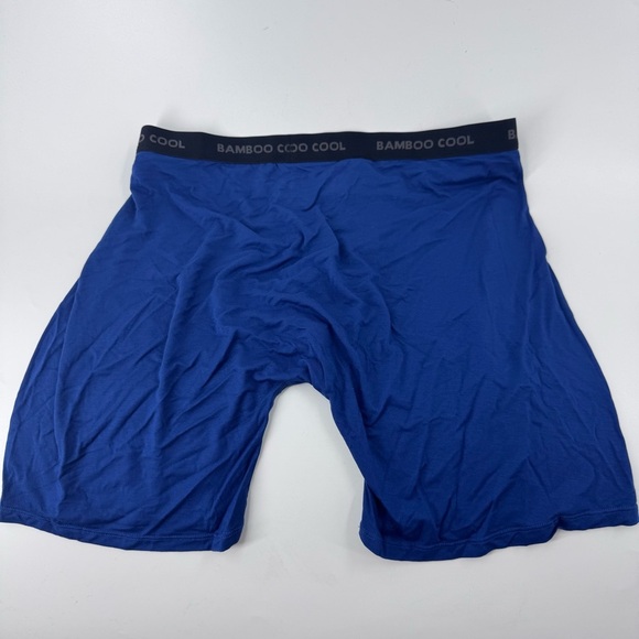 BAMBOO Blue Boxer Briefs with Elastic Waistband - Picture 6 of 7